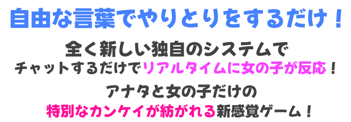 自由な言葉でやりとりをするだけ！
